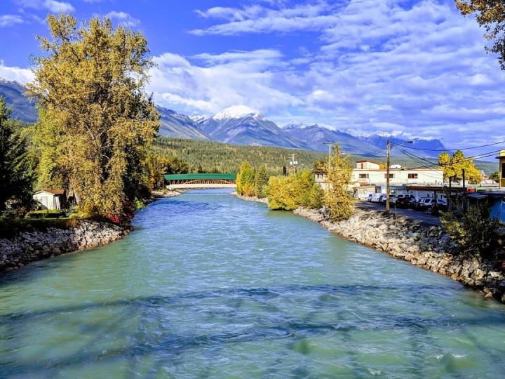 Kicking Horse Pedestrian Bridge in Golden BC